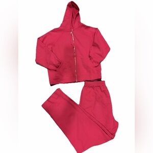 Non-Fiction Tiger Brand Sz L 100% Pink Women's Hooded Active Set Made in Canada